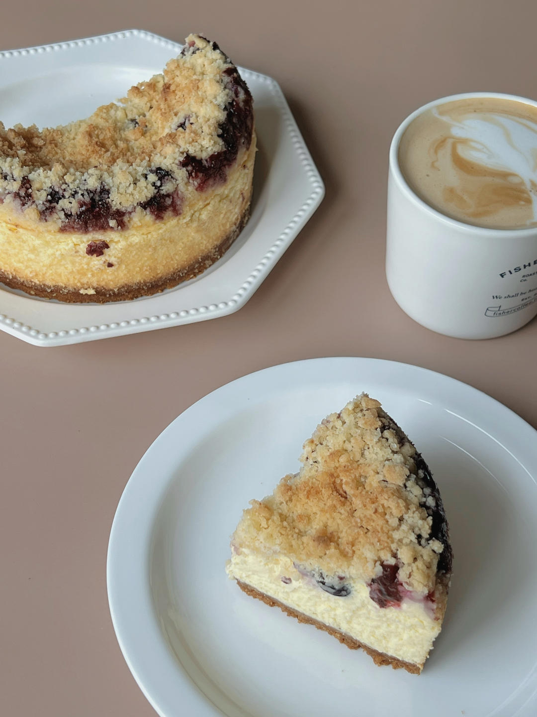 爆浆蓝莓酥粒重乳酪蛋糕