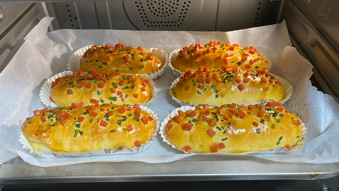 香葱火腿肉松面包