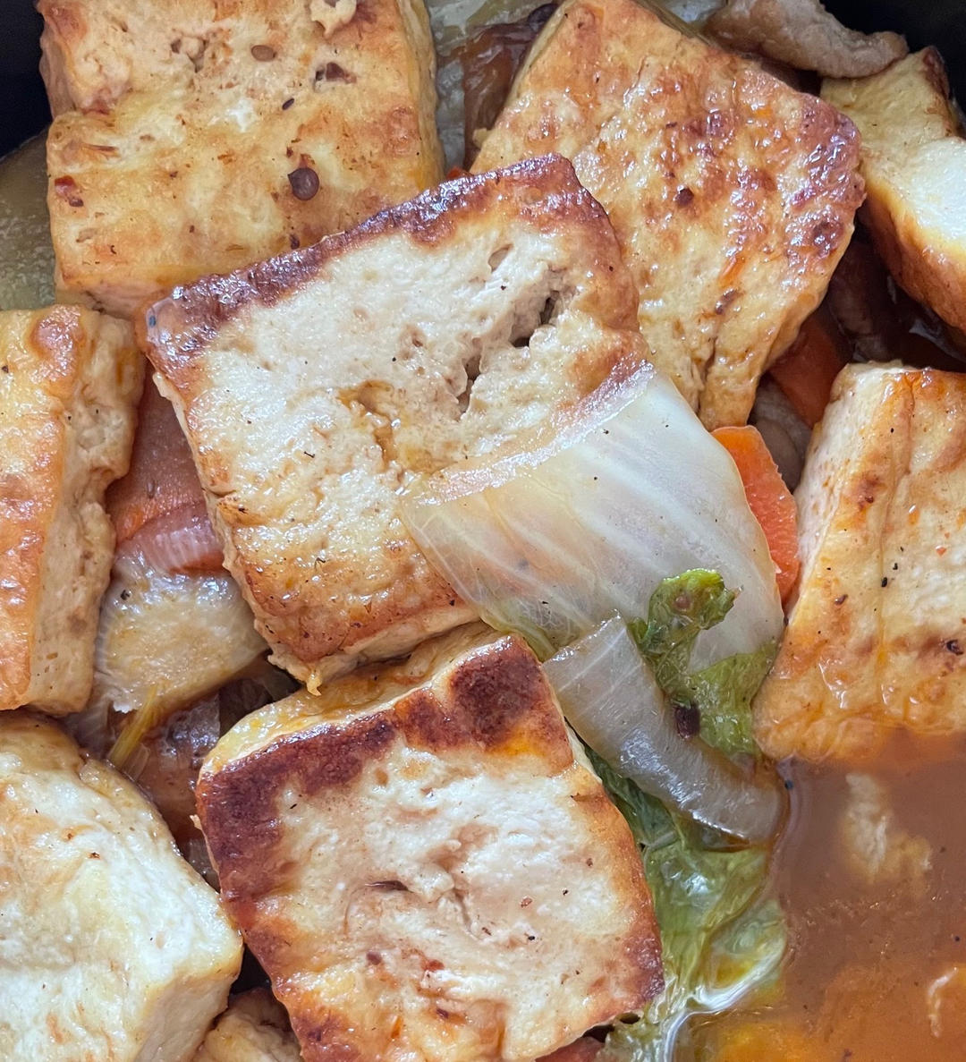 ✨无敌下饭❗️好吃到哭的白菜火腿豆腐煲