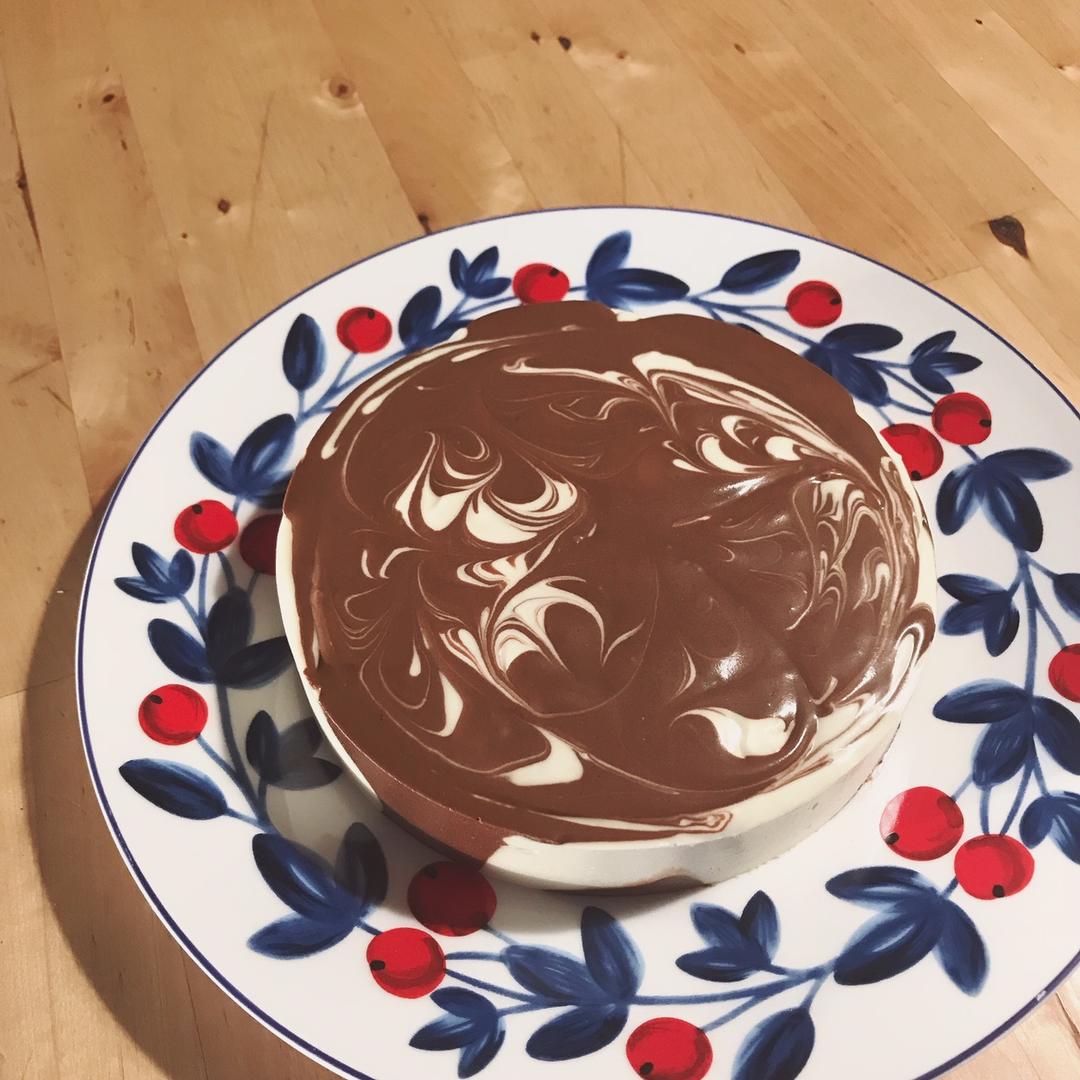 摩卡大理石冻芝士蛋糕