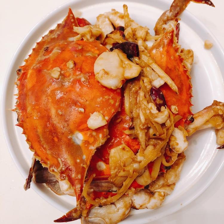 wilsonwang做的姜葱炒梭子蟹