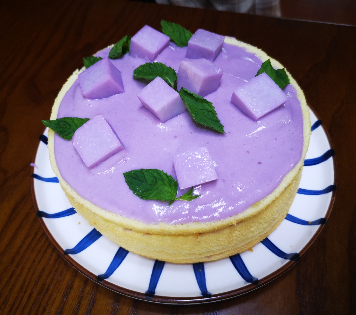 会变色的紫薯芋泥蛋糕的做法