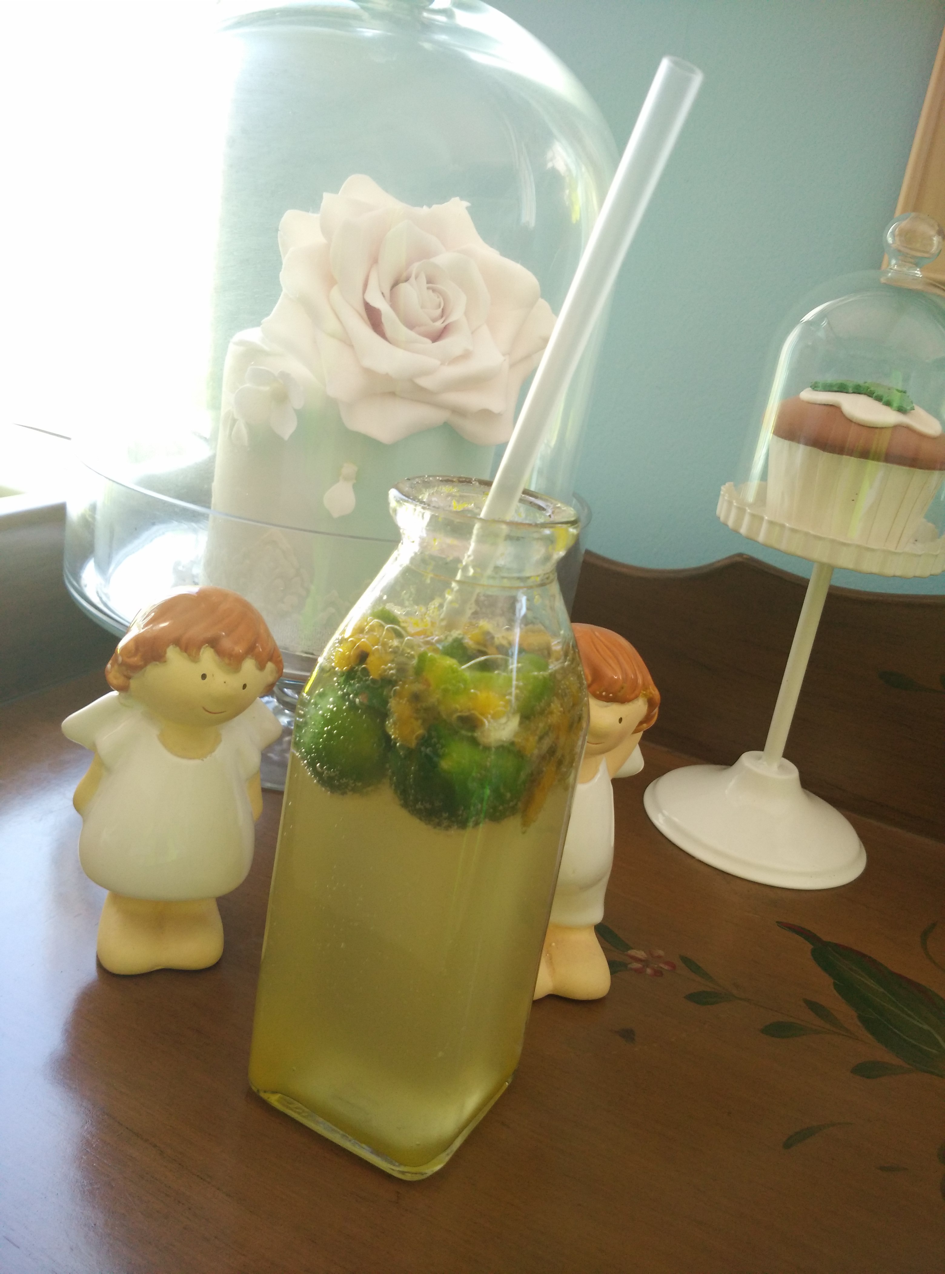 青柠/青桔百香果气泡水/夏日必备