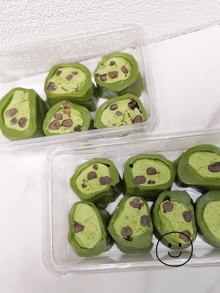 超好吃❗️抹茶红豆雪媚娘冰激凌