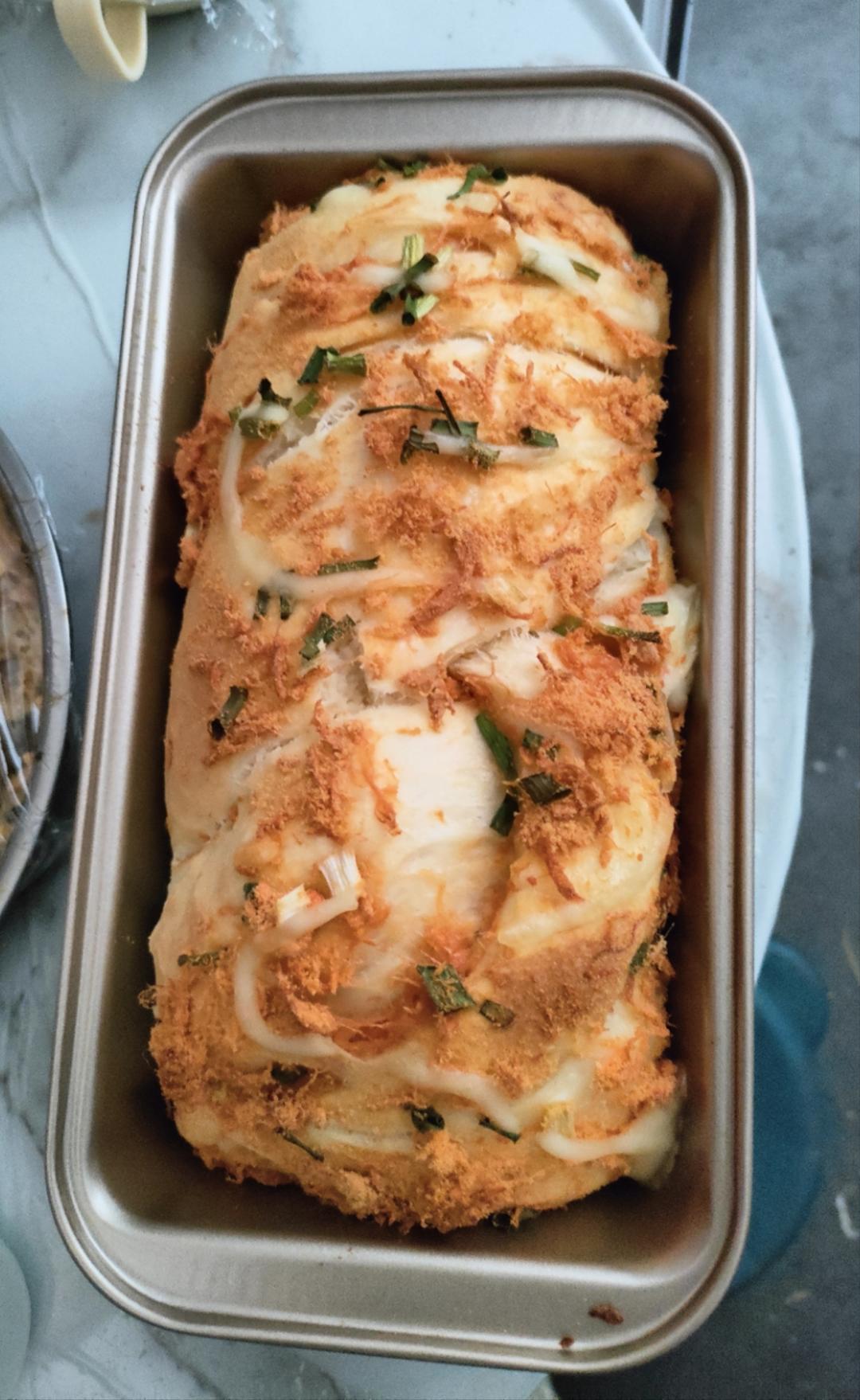 咸香松软～保姆级教程‼️葱香肉松手撕吐司