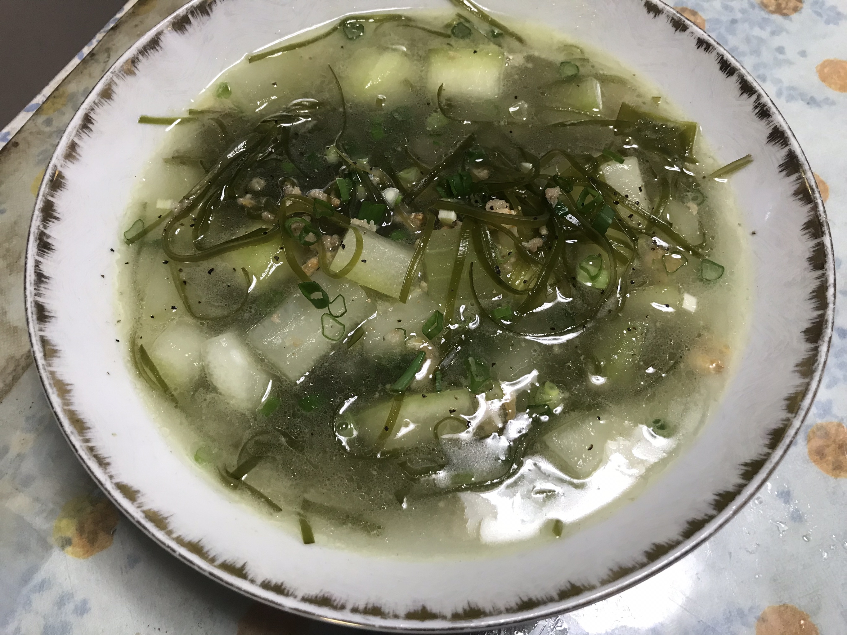 冬瓜海带虾米汤