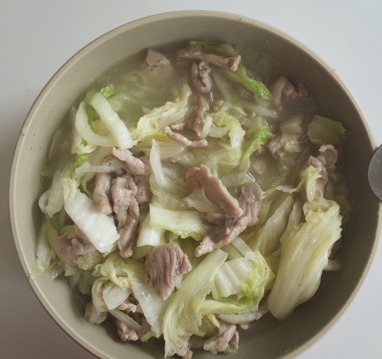 白菜烂糊肉丝