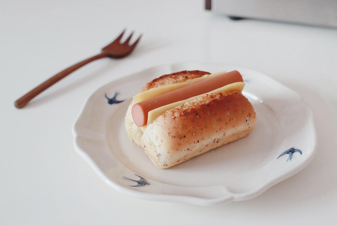 健康藜麦火腿咸味餐包