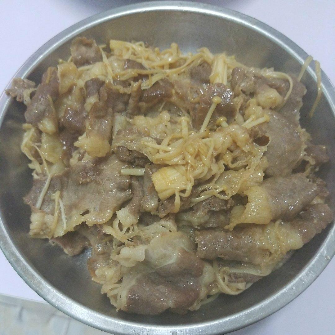 老丁的私房菜-金针菇肥牛