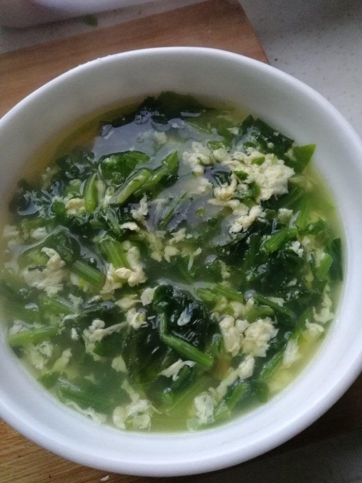 鲜蛋花菠菜汤