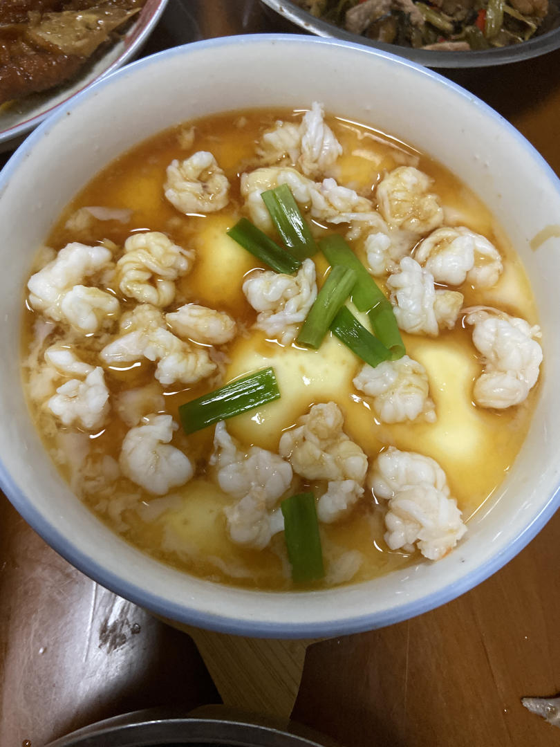 滑嫩的虾仁蛋羹