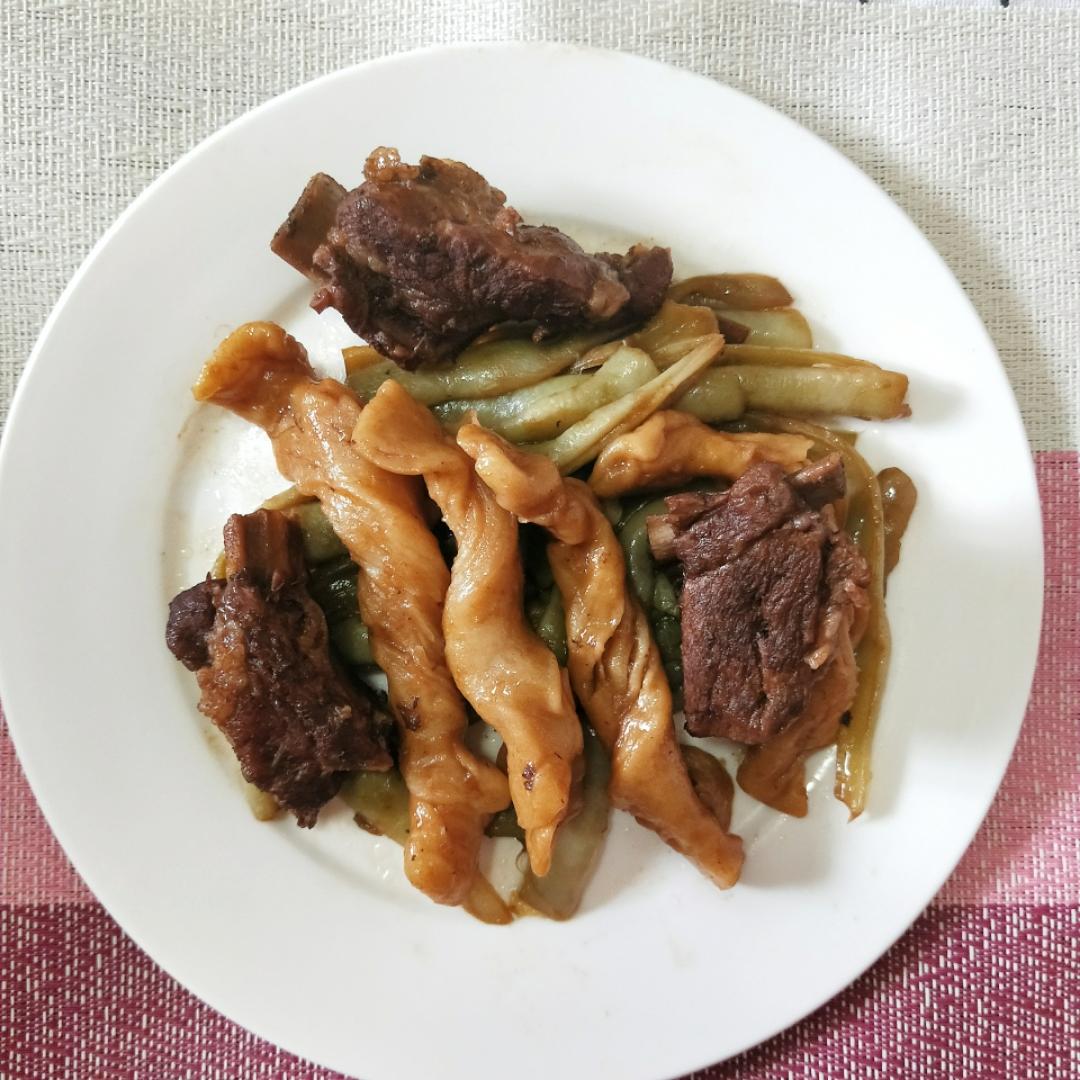 排骨扁豆粘卷子