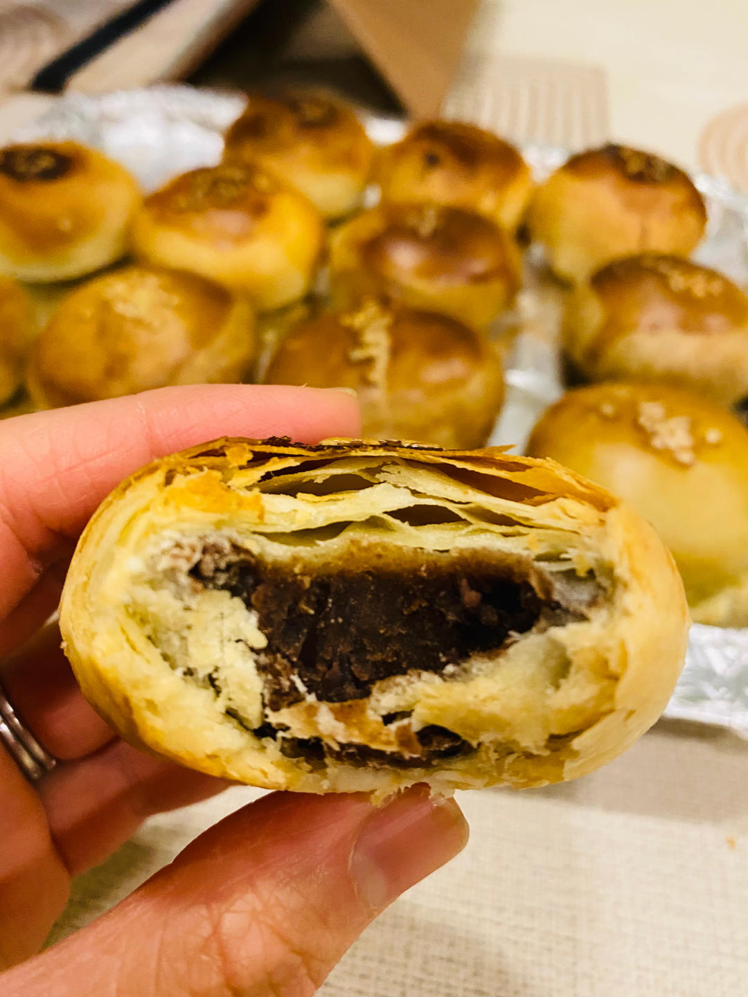 红豆饼@红豆酥@酥皮点心@小烤箱版