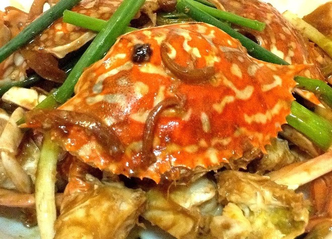 姜葱炒花蟹的做法