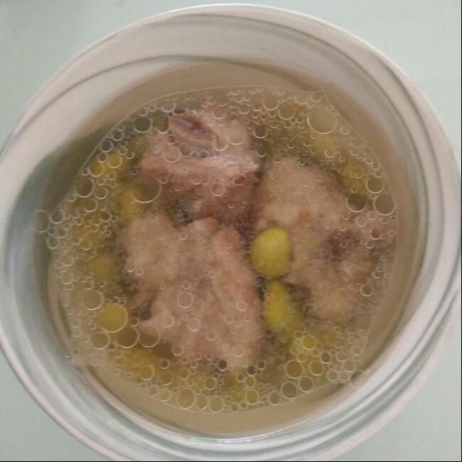 清炖毛豆排骨汤