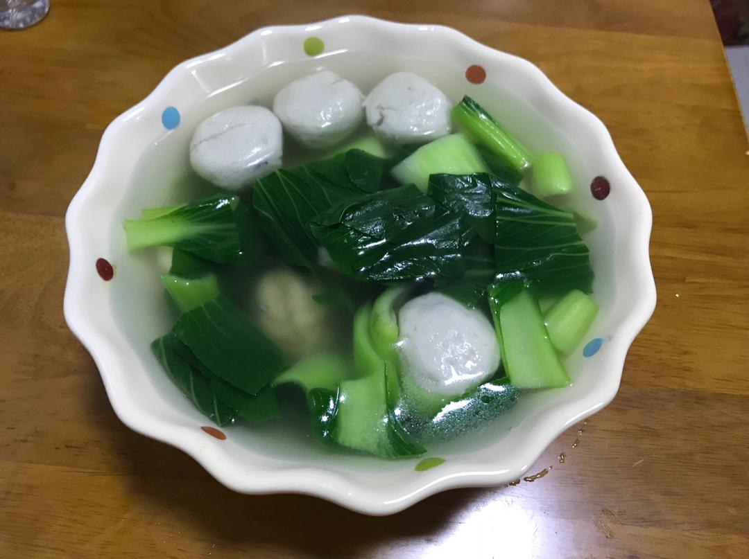 小白菜鱼丸汤