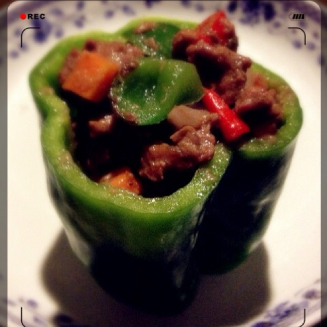 彩椒牛肉粒