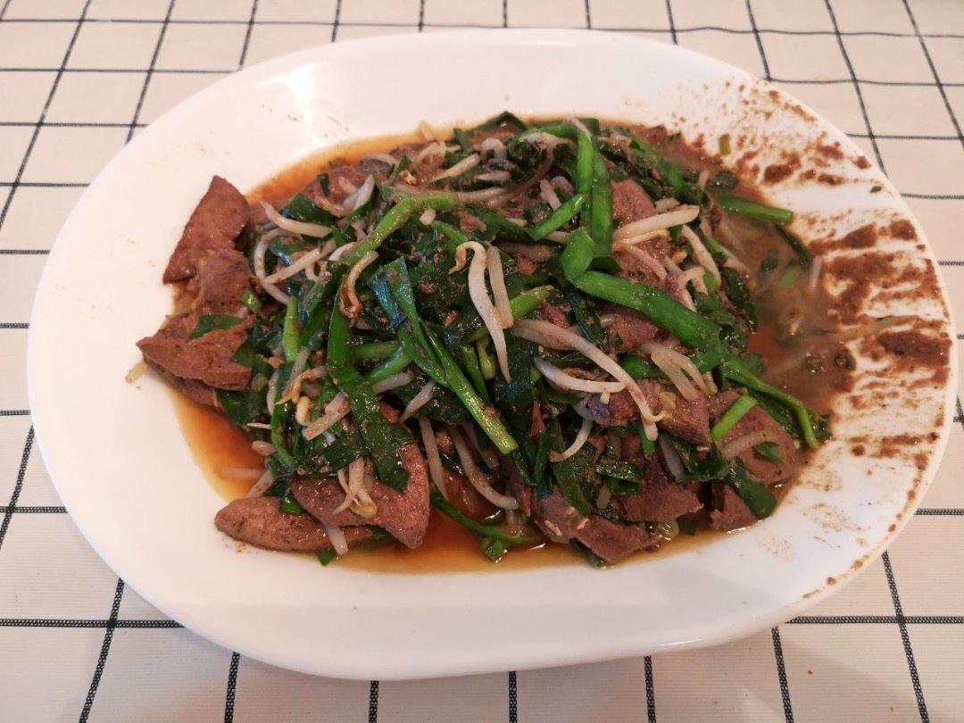 【韭菜豆芽炒猪肝】日式清新 补血护目