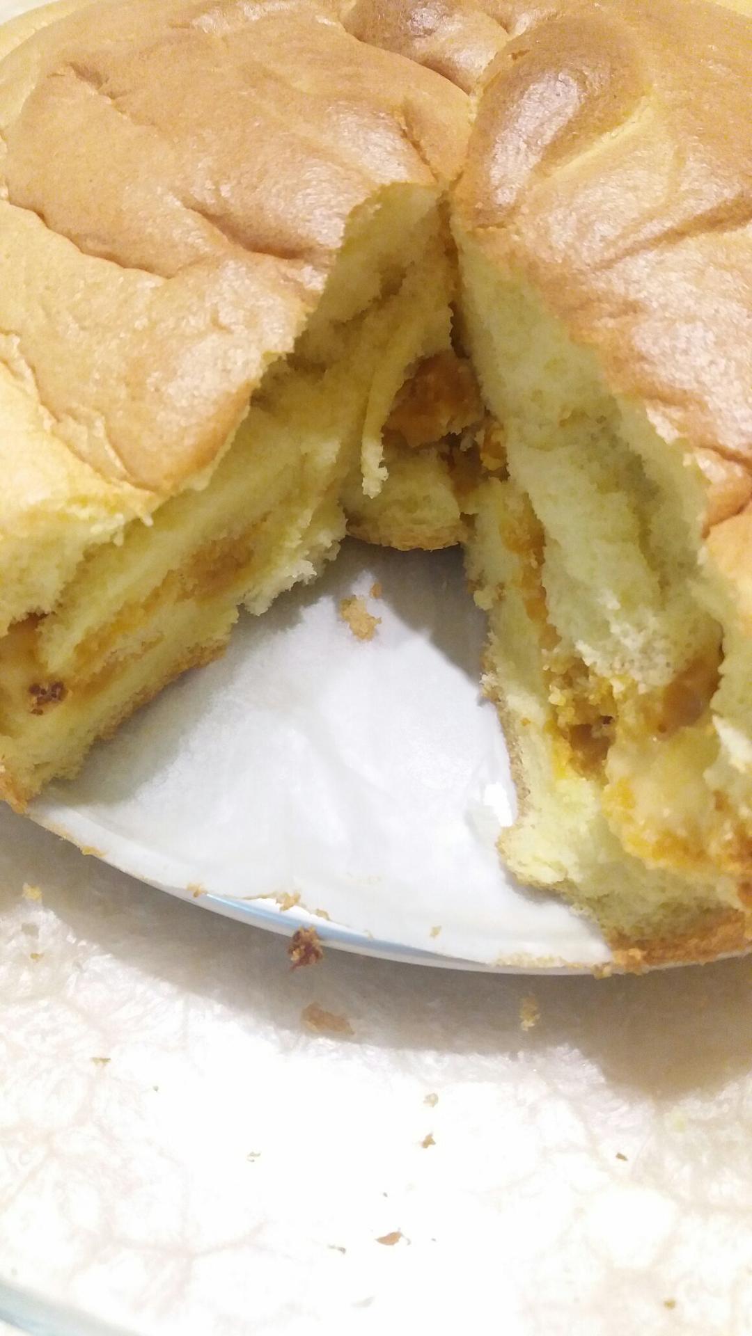 超超超柔软的咸蛋黄芝士古早蛋糕!