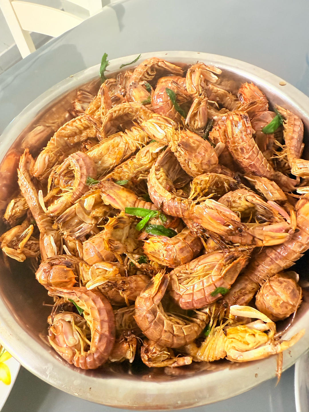 家常葱香椒盐皮皮虾