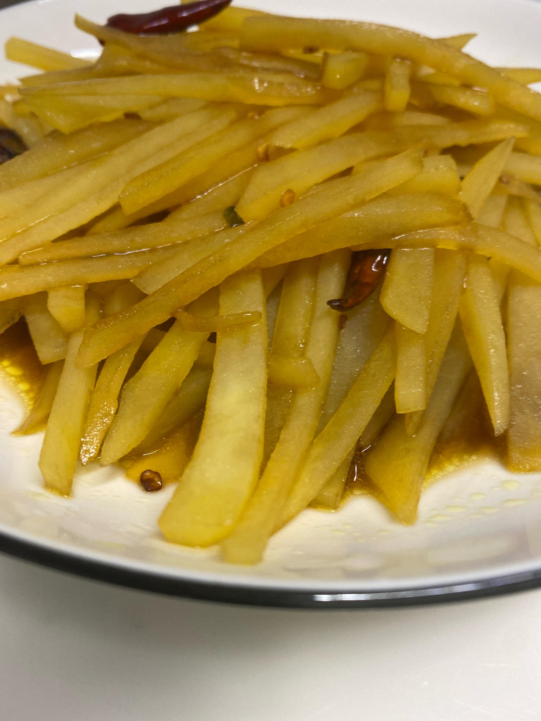 酸辣土豆丝的家常做法 超级下饭
