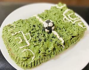 创意手绘蛋糕--足球场的做法 步骤12