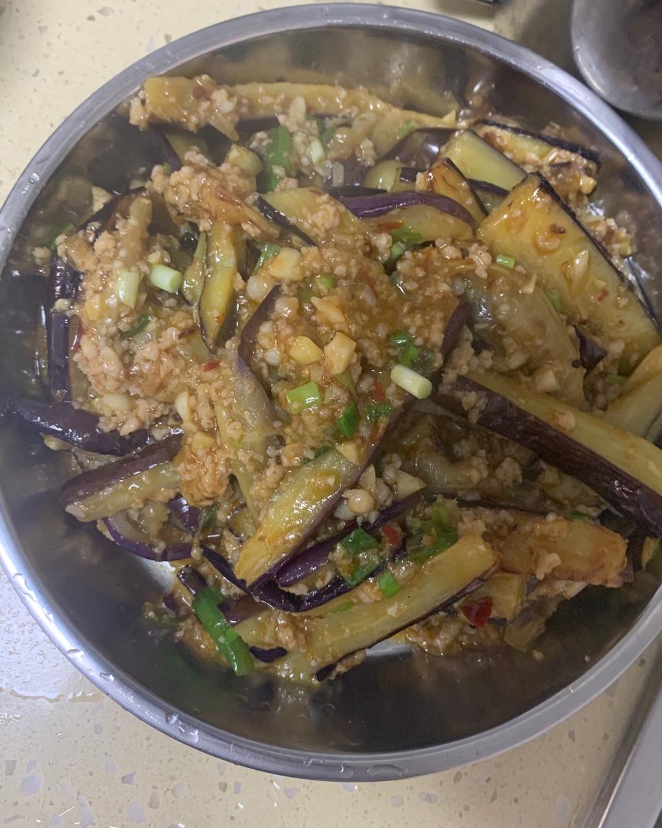 红烧肉沫茄子