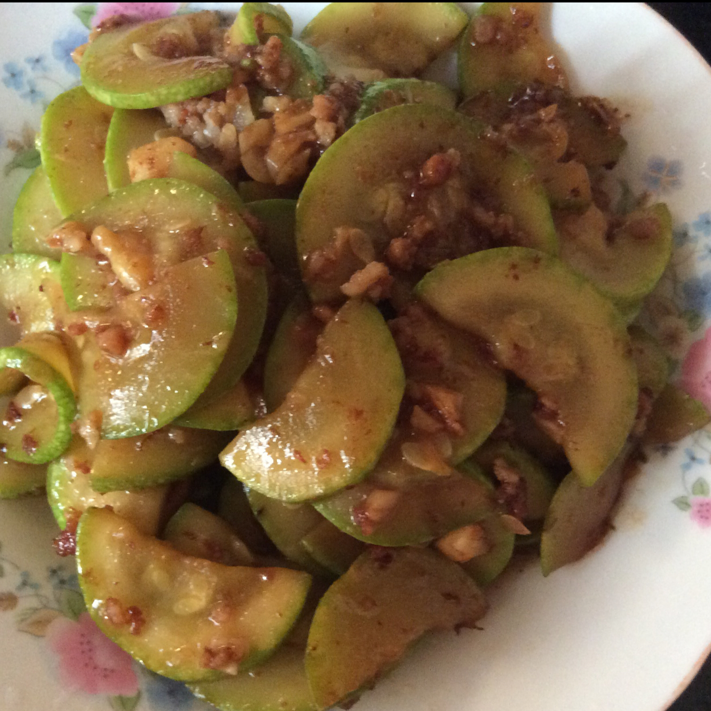 西葫芦炒肉片