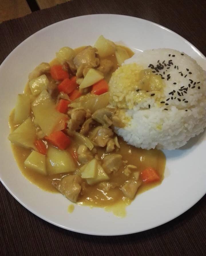 简单快手咖喱鸡肉饭#太阳谷食谱#