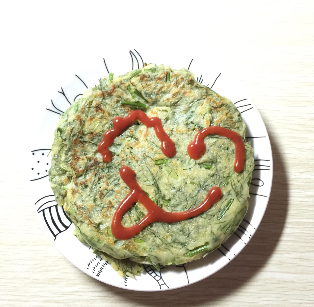 茴香鸡蛋饼