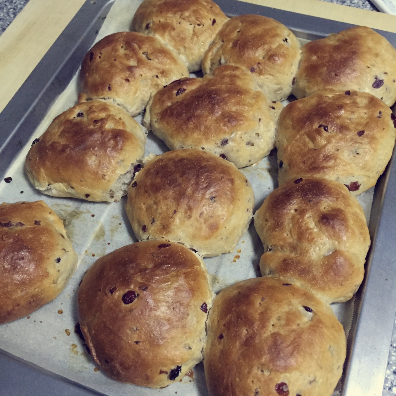 柔软无敌的酸奶蔓越莓面包卷