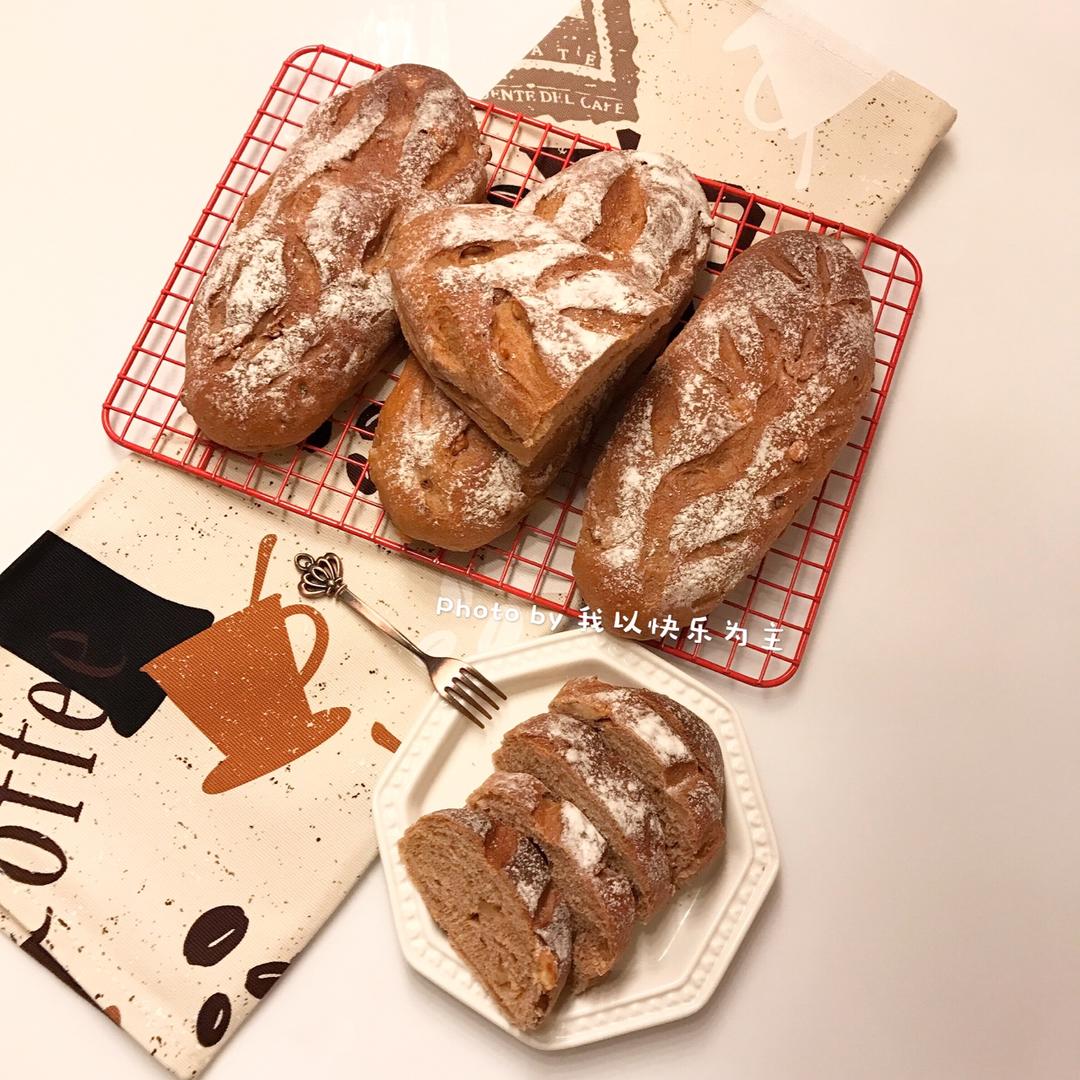 黑糖核桃全麦软欧