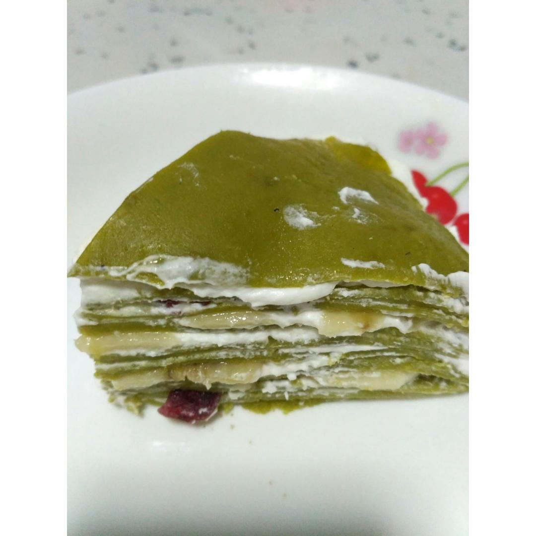 美味的煎蛋糕—抹茶千层蛋糕