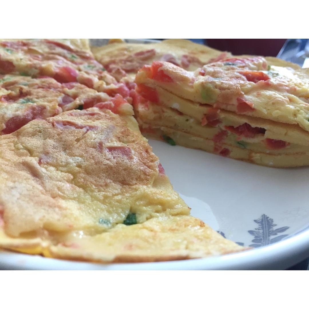 松软香嫩的西红柿鸡蛋饼