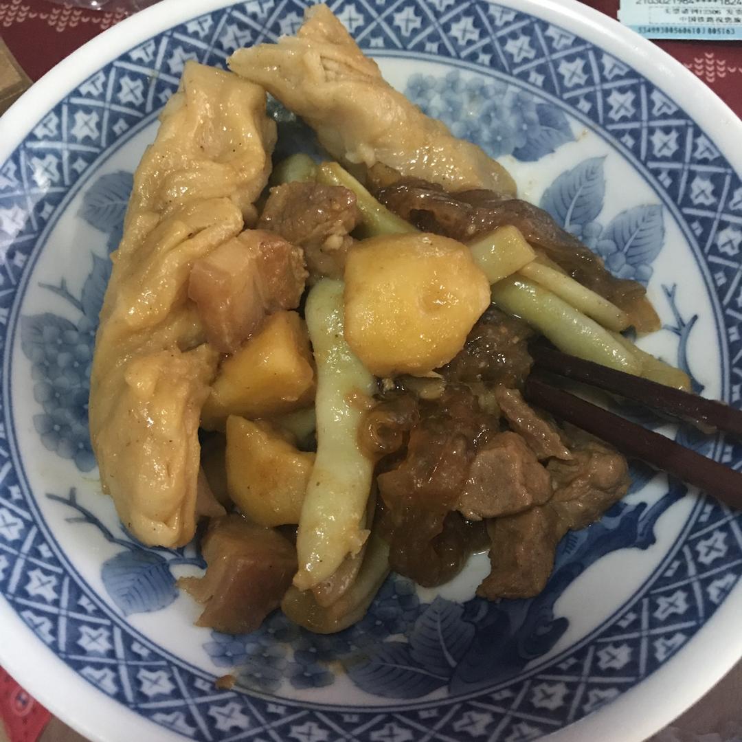 懒人饭豆角粘卷子一锅出