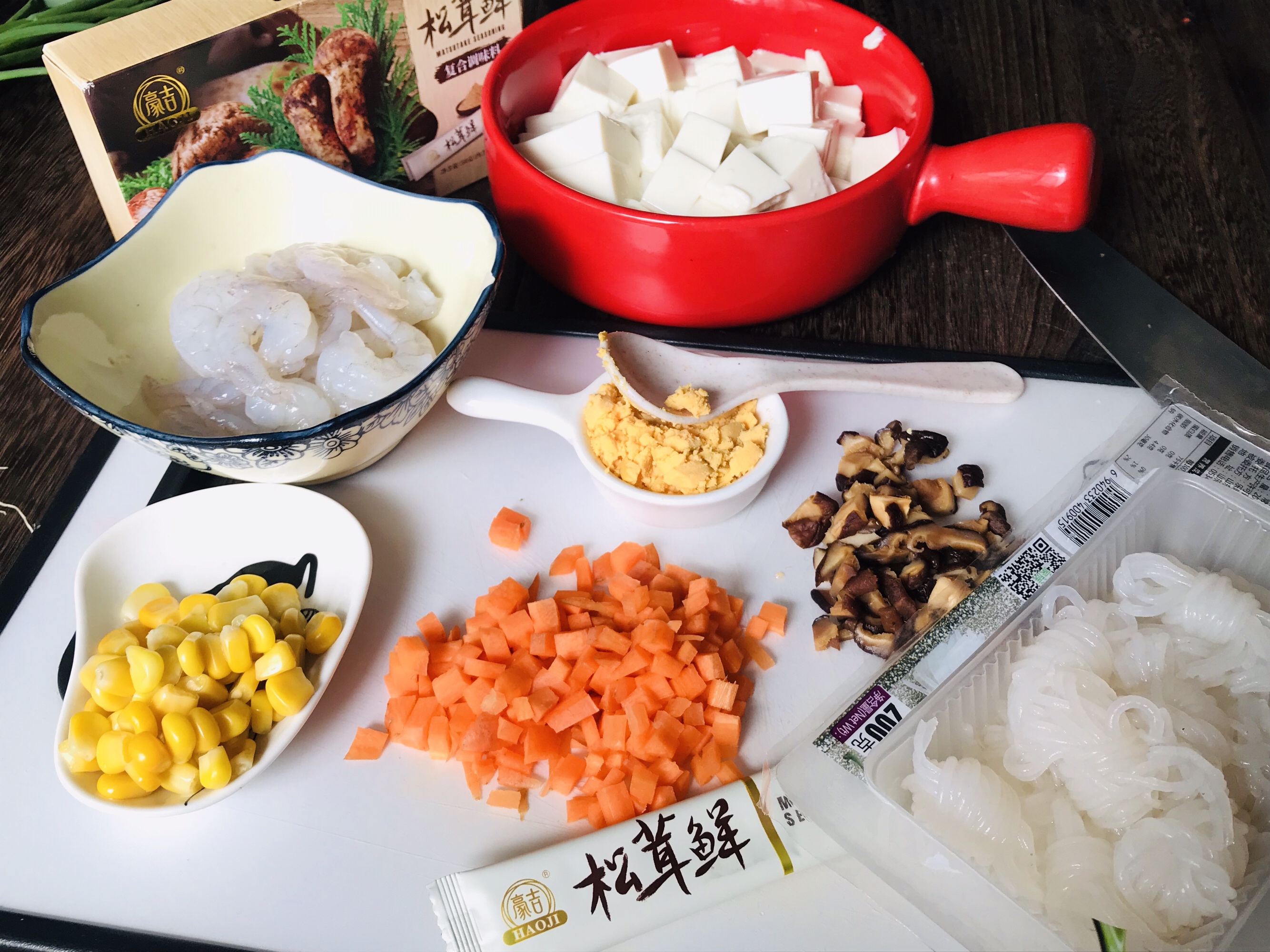 轻食减脂～鲜虾豆腐汤的做法 步骤4