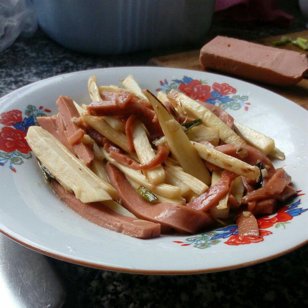 岁月流年yearstime繁华做的千张火腿炒竹笋