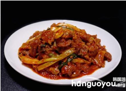 韩国国民菜---辣酱炒五花肉（来自微博）