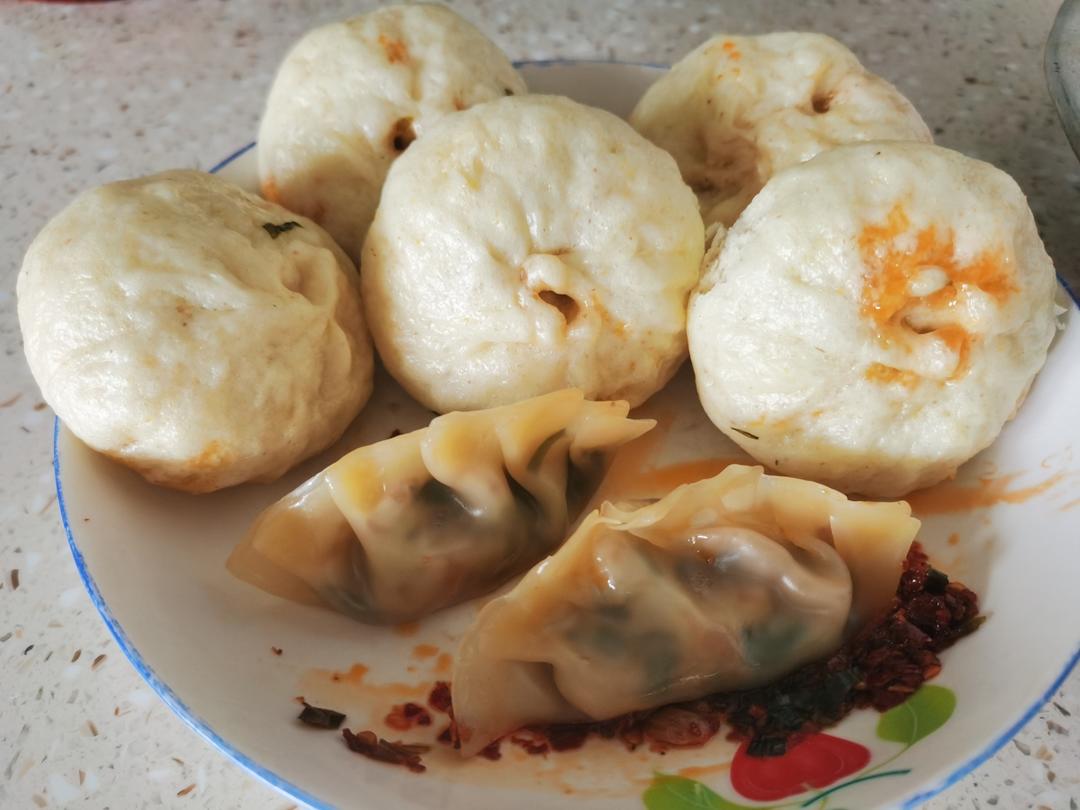 青椒茄子包子（完美包子皮，复刻包子店）
