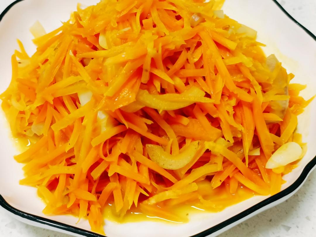 低脂美味的清炒胡萝卜的做法