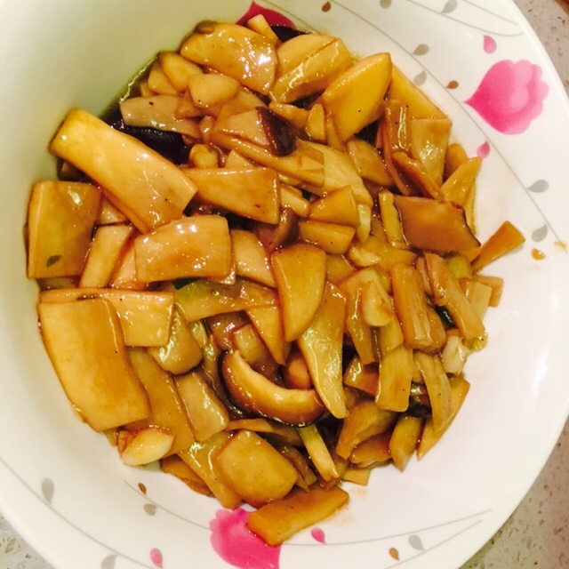 赞嘎嘎做的美极杏鲍菇