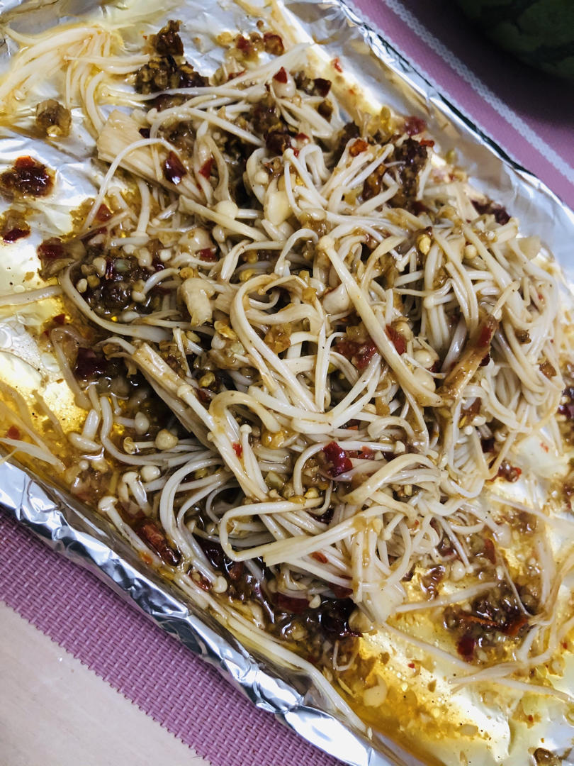 ㊙️制酱料❗️巨好吃烤金针菇！