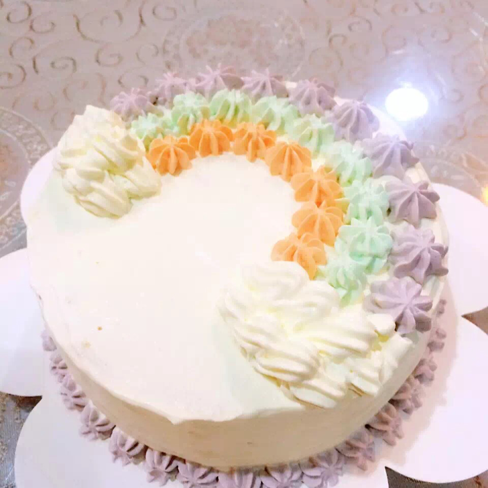 详细的裱花教程--彩虹蛋糕
