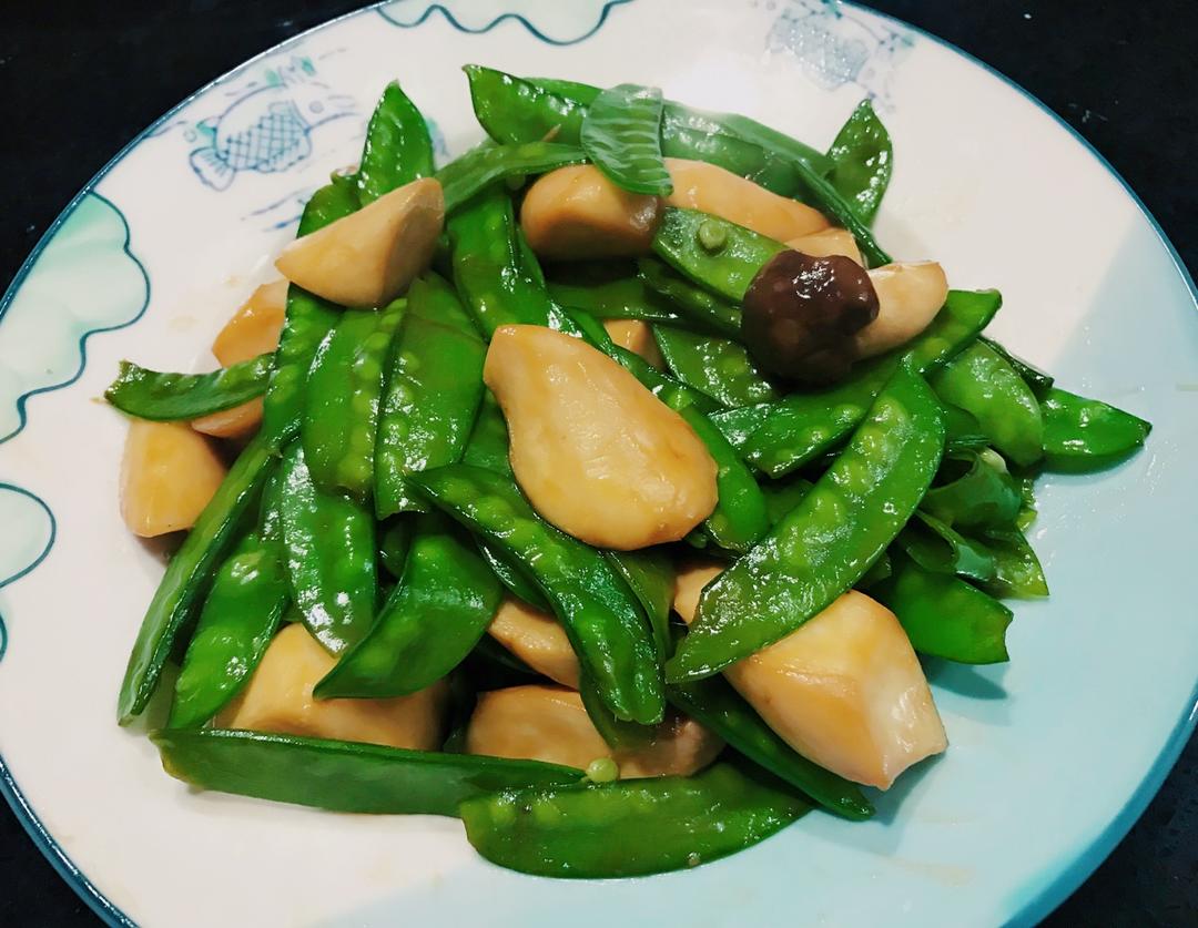 杏鲍菇炒荷兰豆