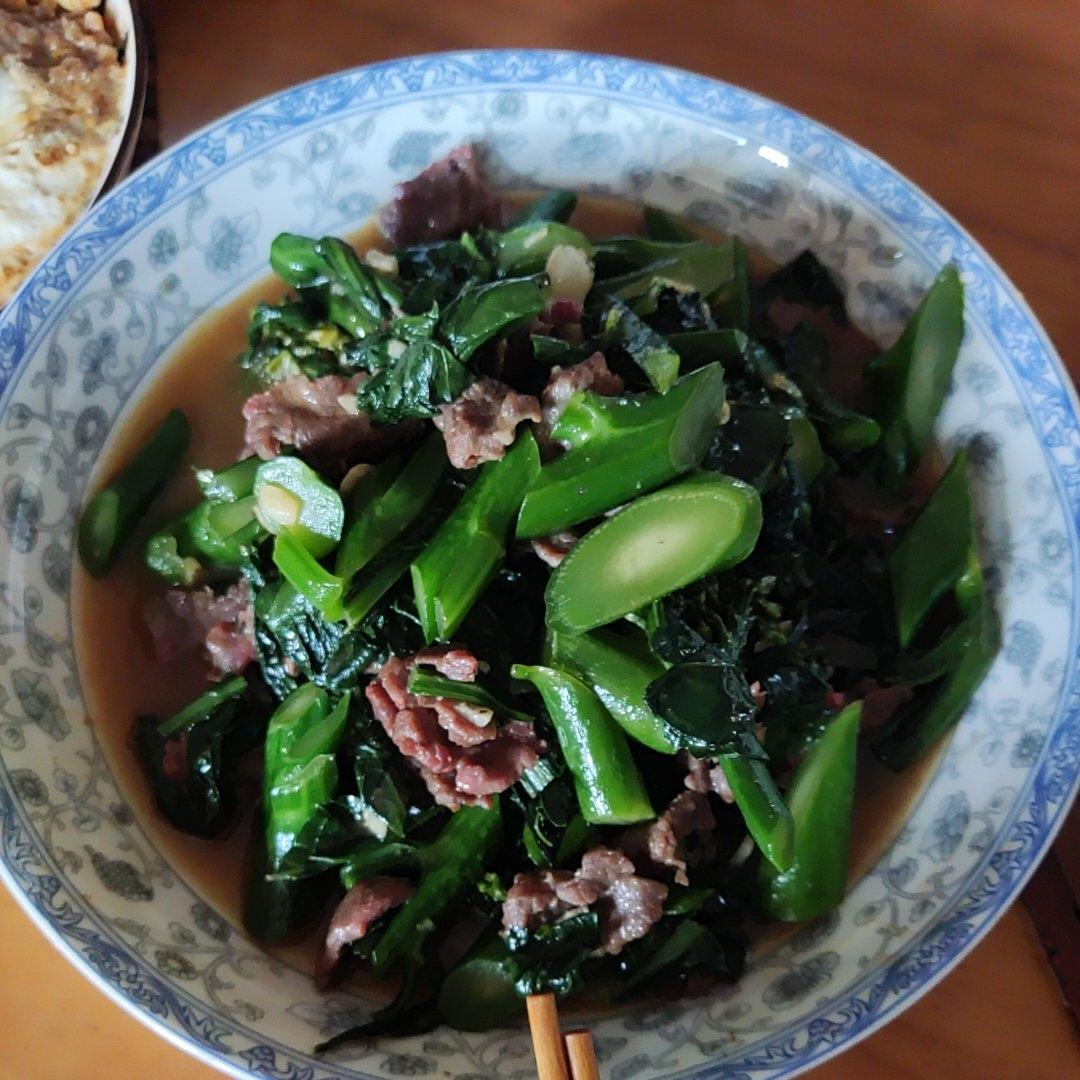 爽脆嫩滑的芥兰炒牛肉