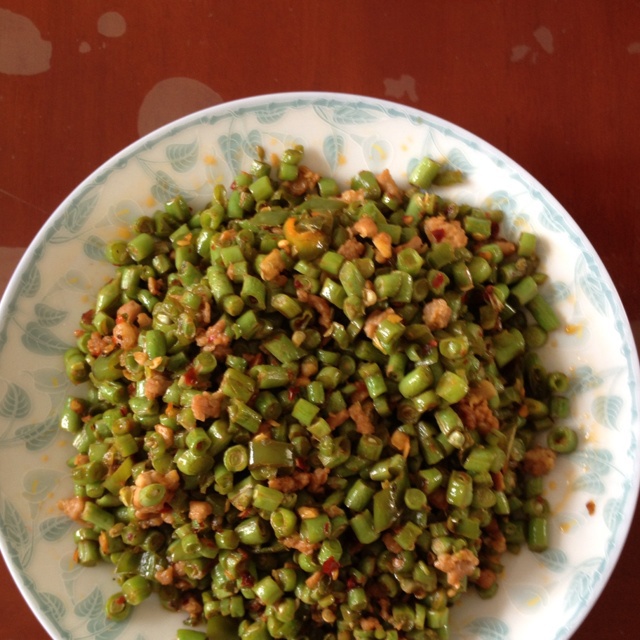 肉沫豆角下饭菜