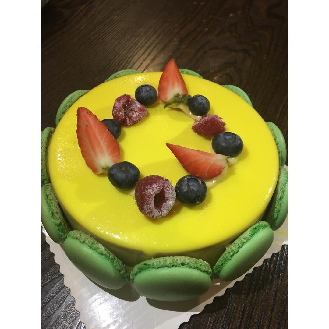 星级餐厅法式甜品芒果光亮淋面酱转载