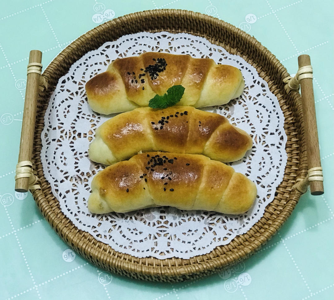 日式盐面包 日式盐可颂-（含整形小视频）