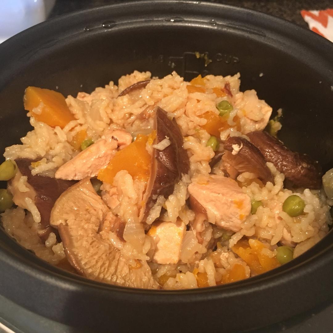 南瓜鸡肉饭
