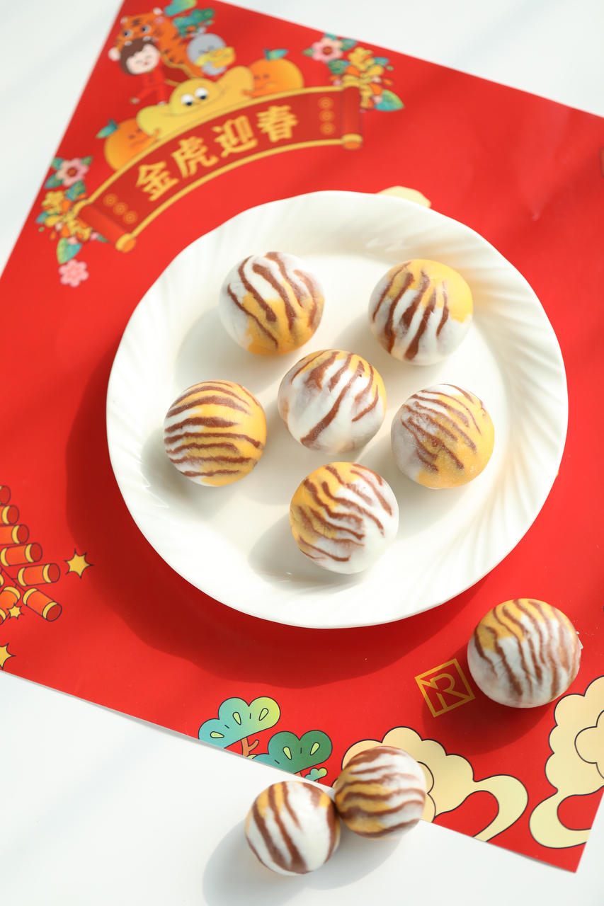 虎虎生威～虎纹汤圆